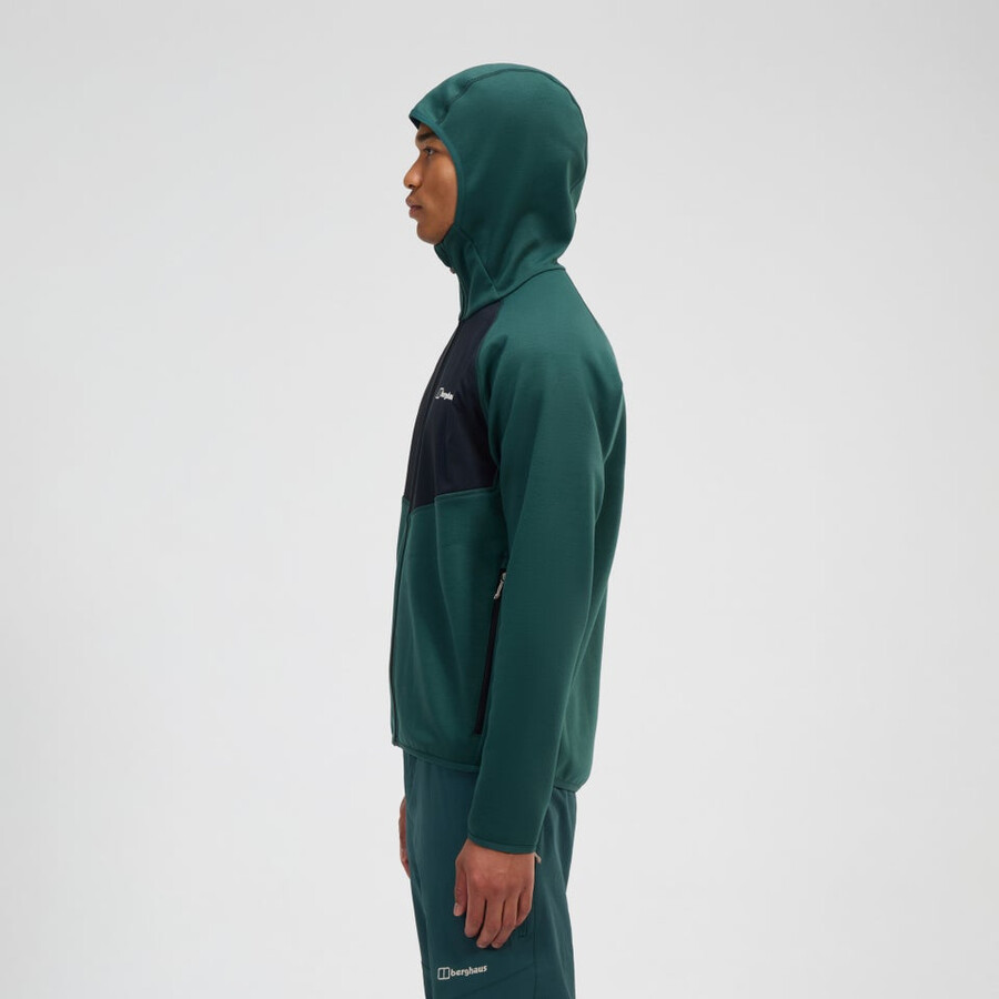 mens trawden hybrid jacket - greenblack berghaus