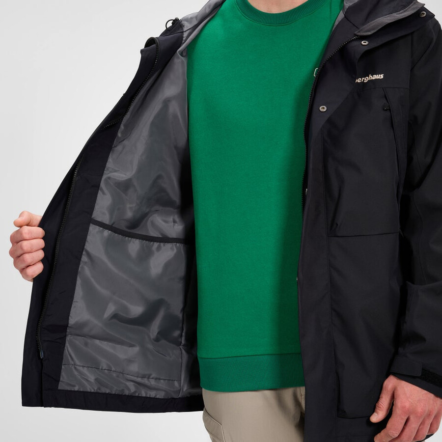 mens wansbeck parka - black berghaus