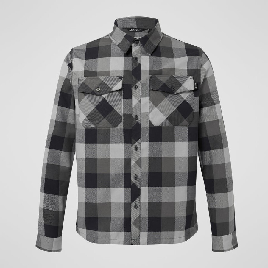 mens snarford shirt - greyblack berghaus
