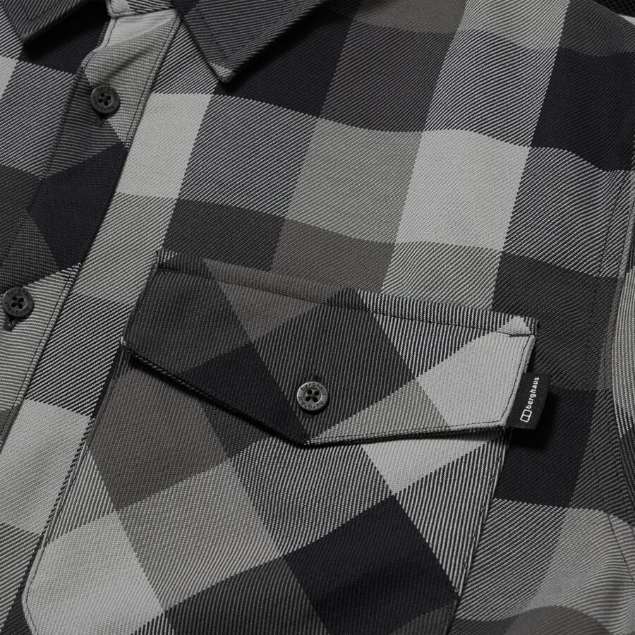 mens snarford shirt - greyblack berghaus