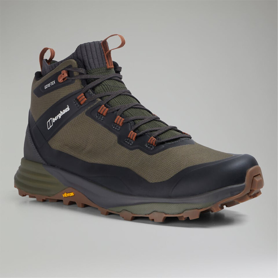 mens vc22 mid gore-tex - dark browndark green berghaus