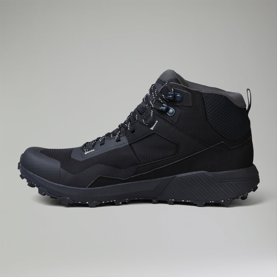 mens revolute active mid shoe blackgrey berghaus