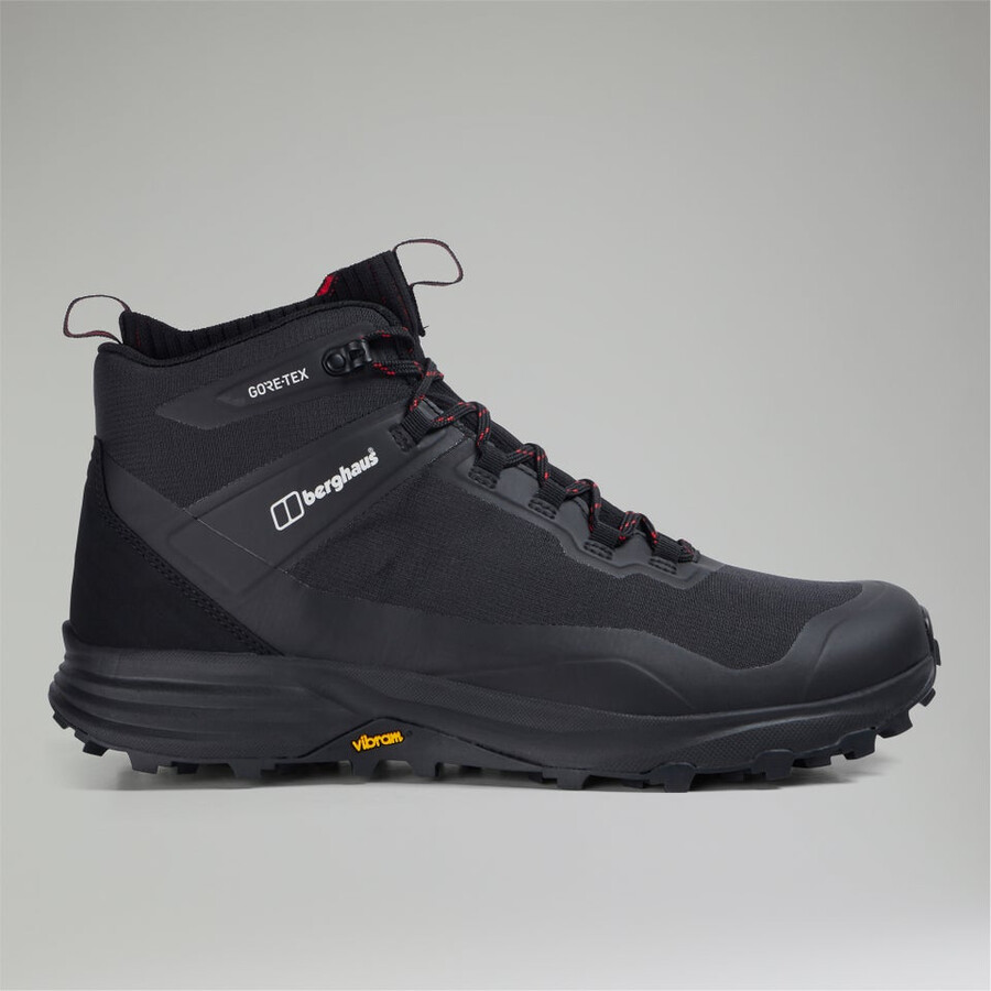 mens vc22 mid 2.0 gore-tex waterproof shoe - blackred berghaus