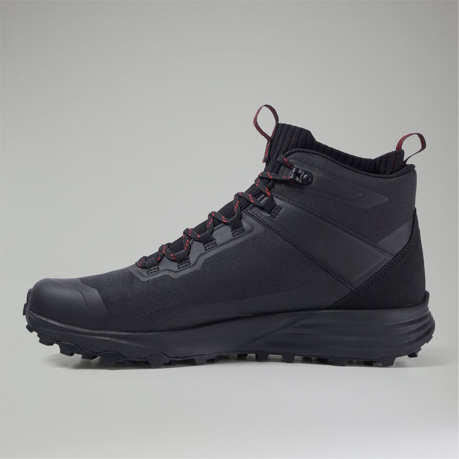 mens vc22 mid 2.0 gore-tex waterproof shoe - blackred berghaus