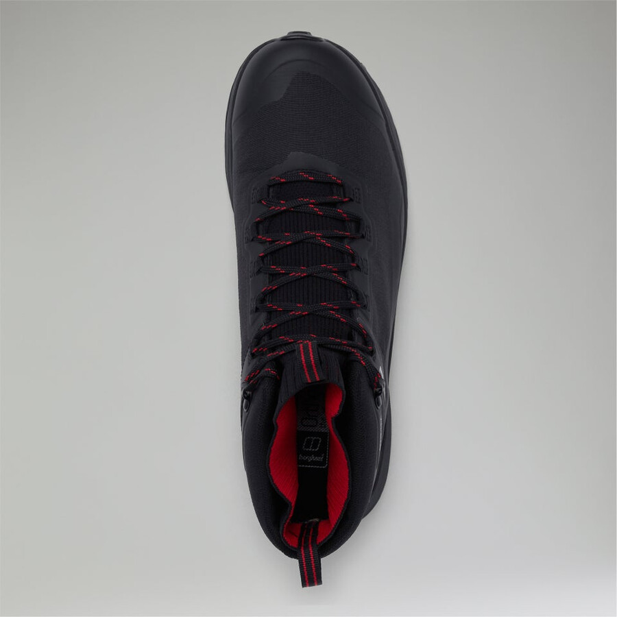 mens vc22 mid 2.0 gore-tex waterproof shoe - blackred berghaus