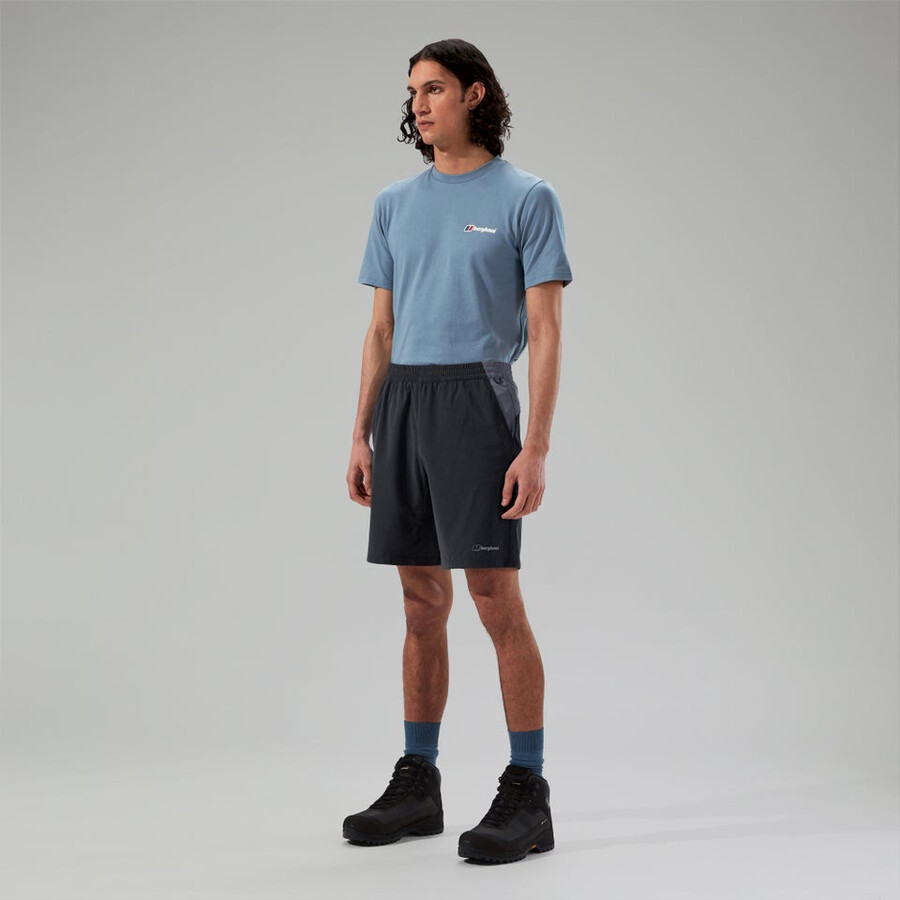 mens wandermoor wind short blackgrey berghaus