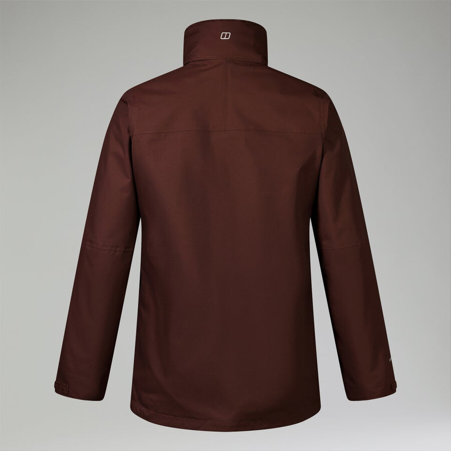 mens rg alpha 2.0 gemini waterproof 3in1 jacket - brown berghaus