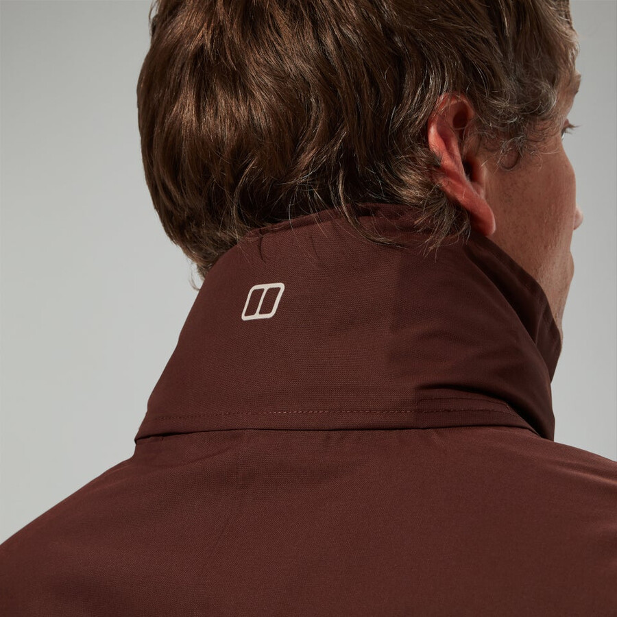 mens rg alpha 2.0 gemini waterproof 3in1 jacket - brown berghaus