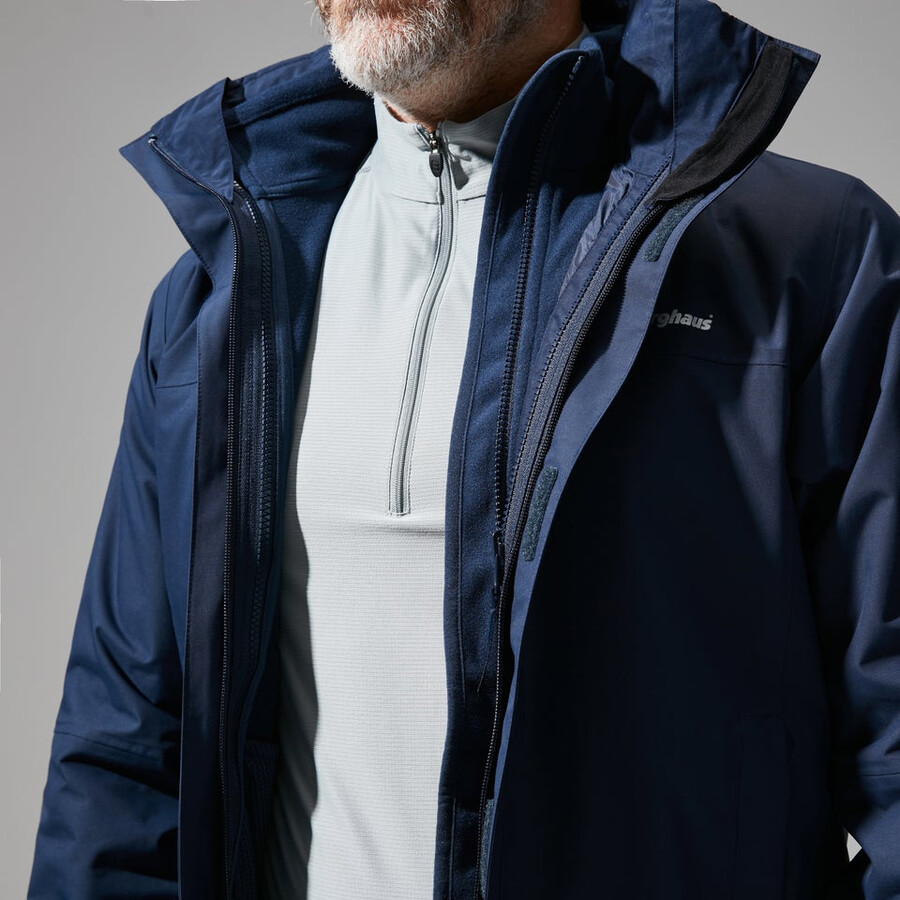 mens rg alpha 2.0 gemini 3in1 jacket - dark blue berghaus