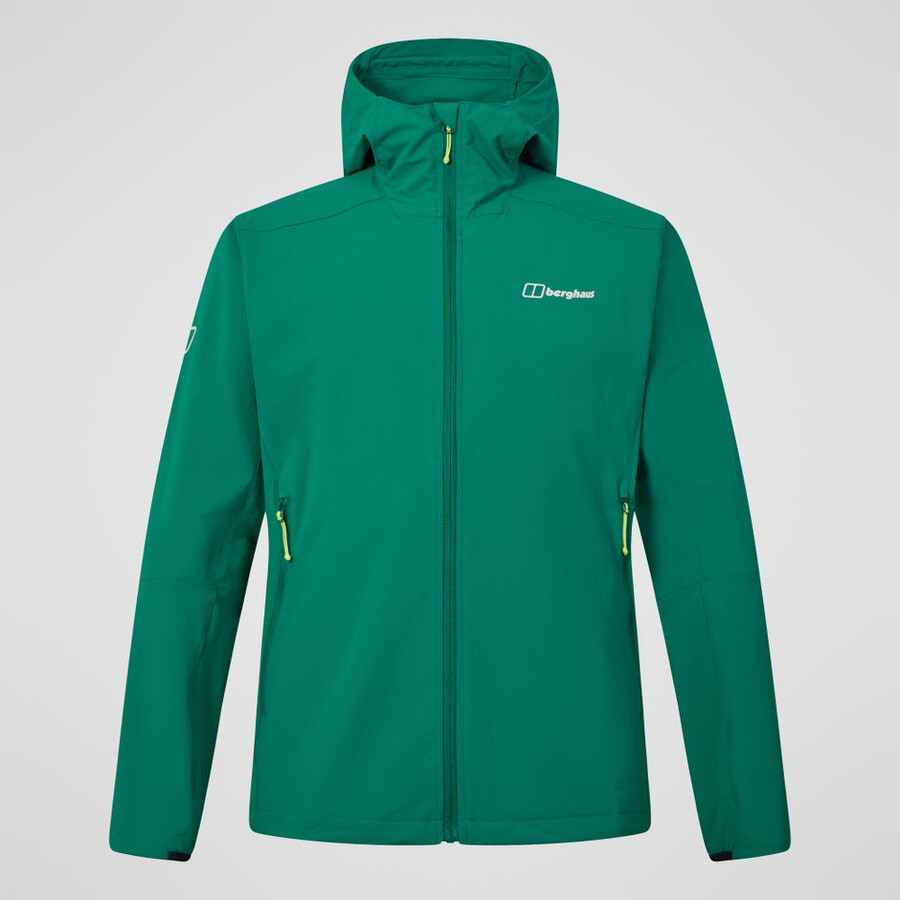mens ridge-roamer lite softshell jacket - green berghaus