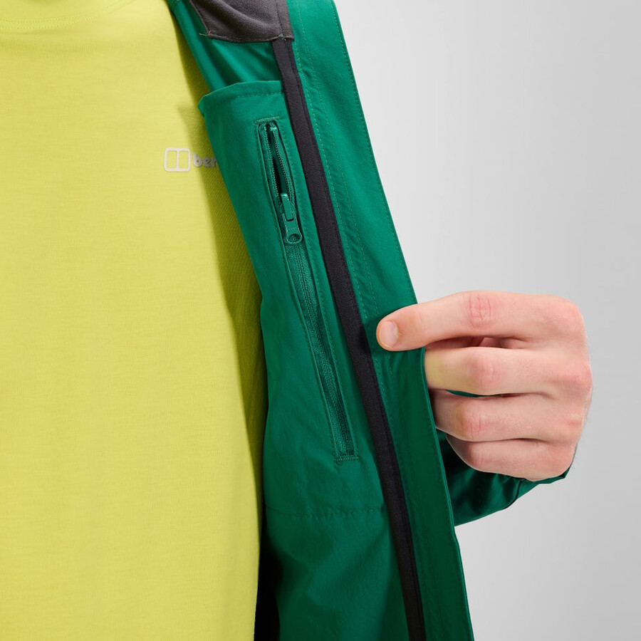 mens ridge-roamer lite softshell jacket - green berghaus