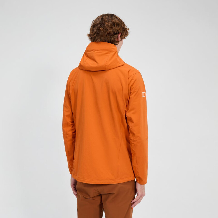 mens ridge-roamer lite softshell jacket - orange berghaus