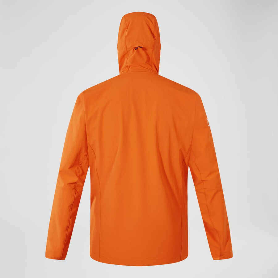 mens ridge-roamer lite softshell jacket - orange berghaus