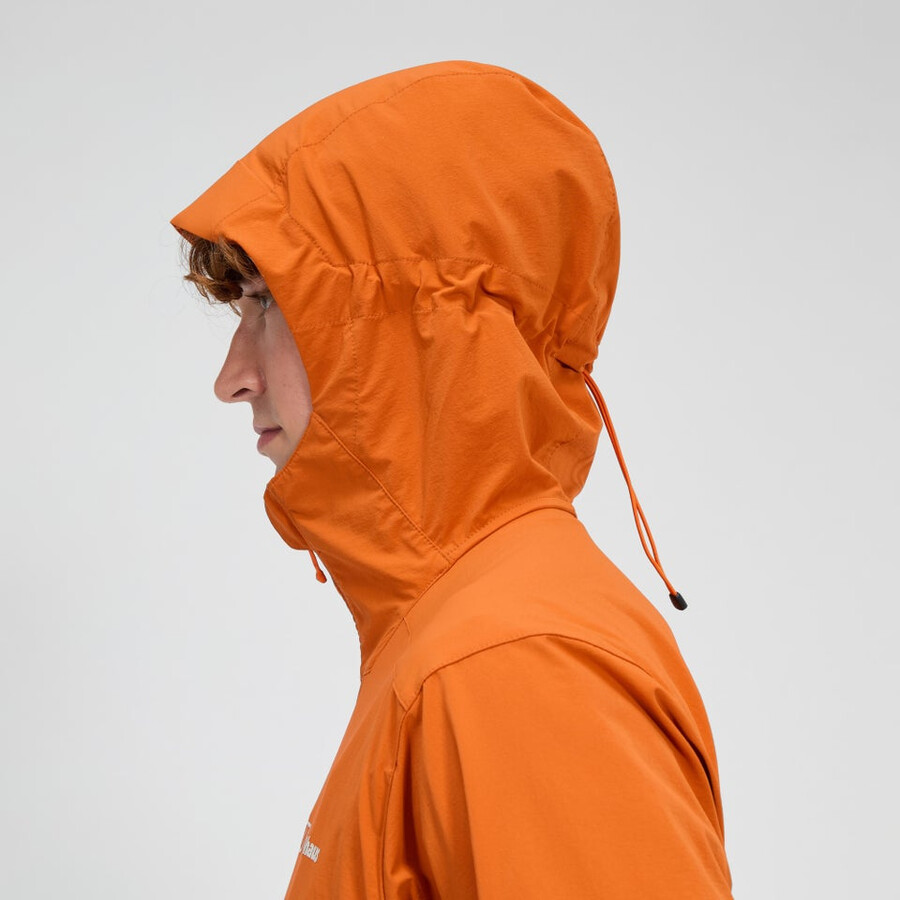 mens ridge-roamer lite softshell jacket - orange berghaus