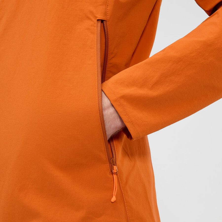 mens ridge-roamer lite softshell jacket - orange berghaus