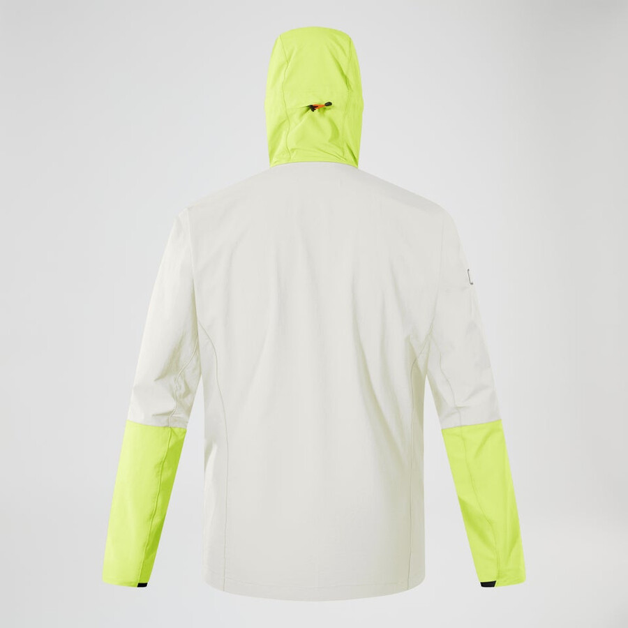 mens ridge-roamer lite softshell jacket - greyyellow berghaus