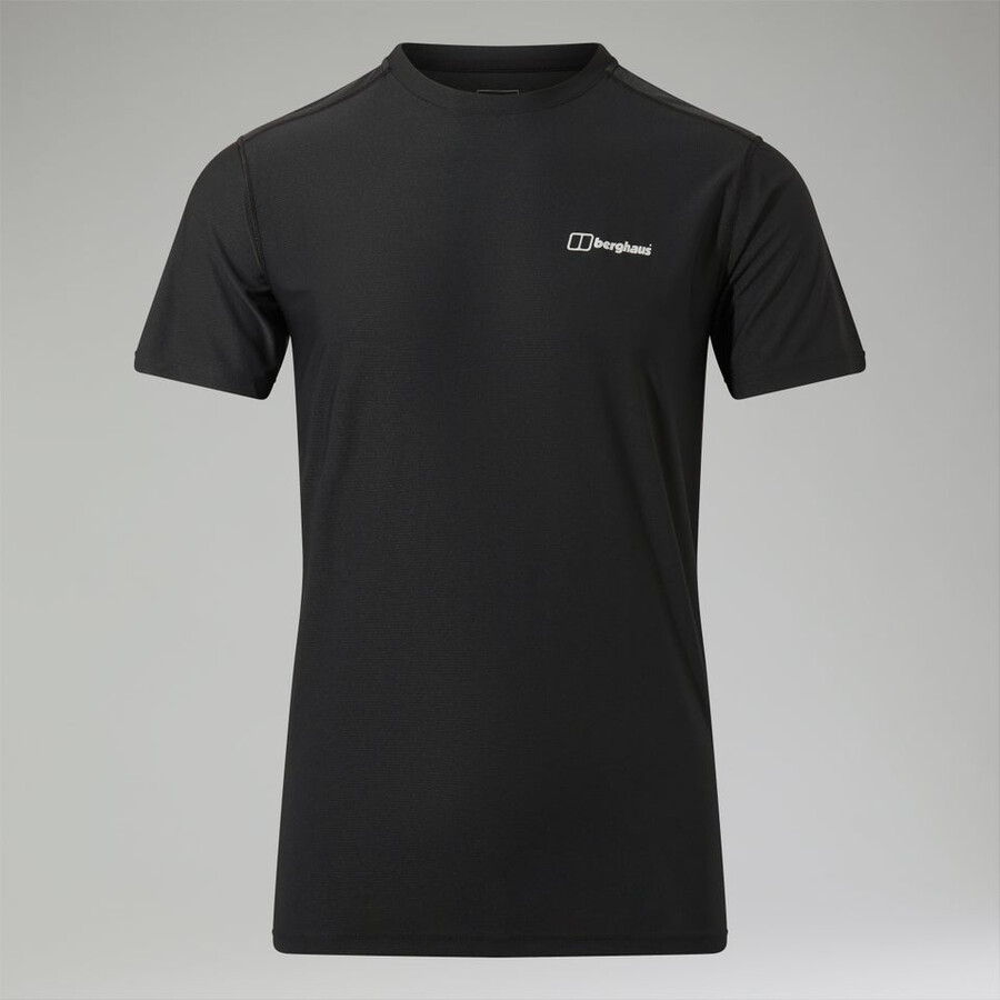 mens 247 tech tee super stretch crew - black berghaus