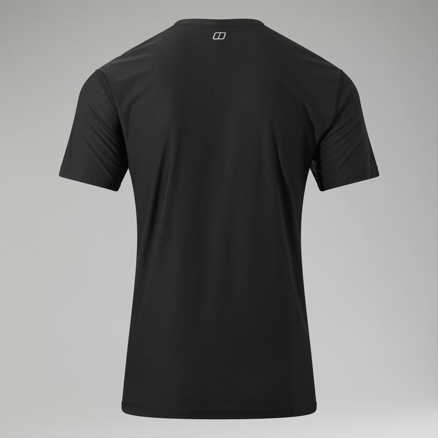 mens 247 tech tee super stretch crew - black berghaus
