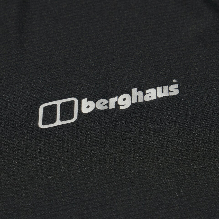 mens 247 tech tee super stretch crew - black berghaus