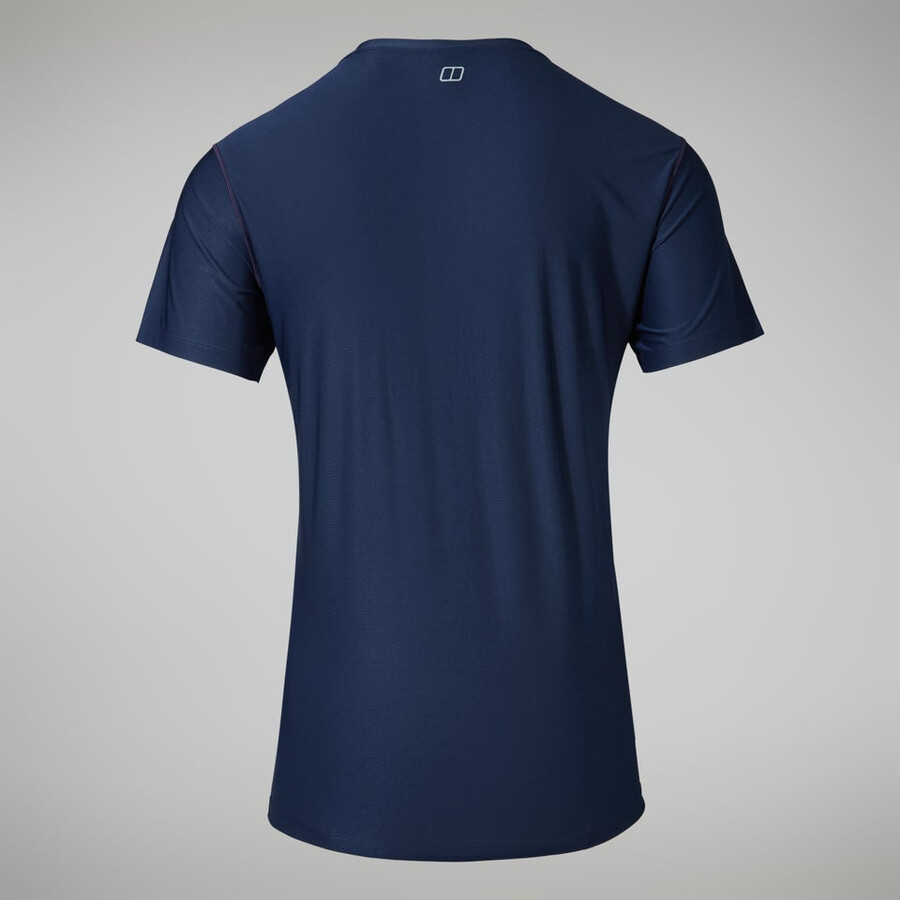 mens 247 tech tee super stretch crew - dark blue berghaus