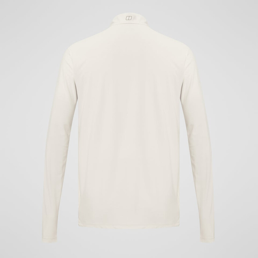 mens 247 half zip long sleeve tech tee - grey berghaus