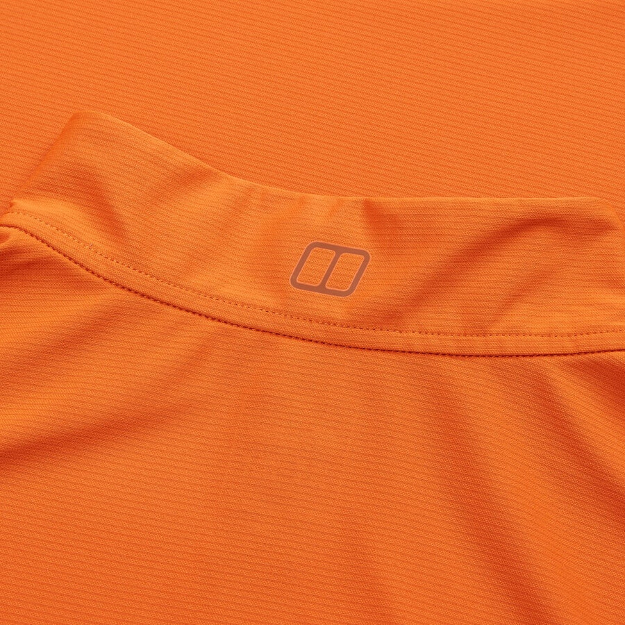 mens 247 half zip long sleeve tech tee - orange berghaus