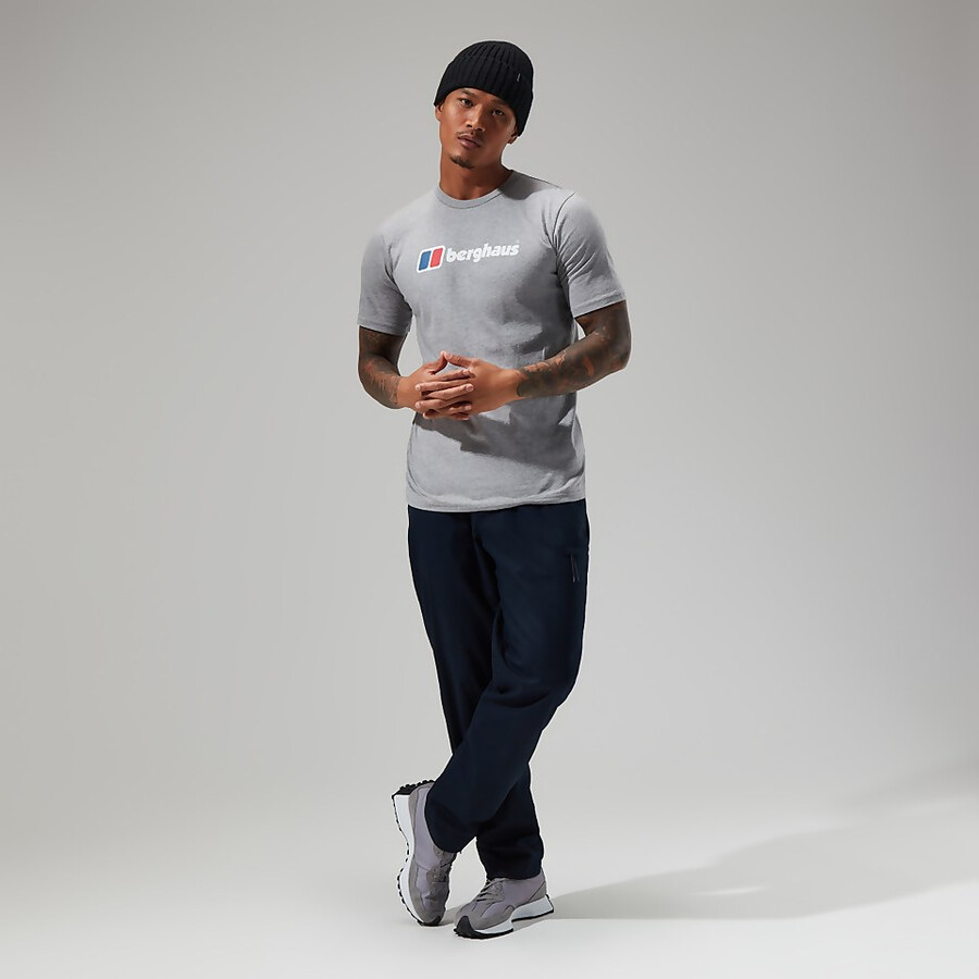 mens big classic logo tee dark grey berghaus
