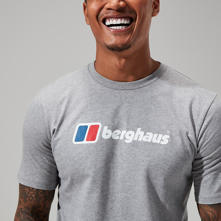 mens big classic logo tee dark grey berghaus