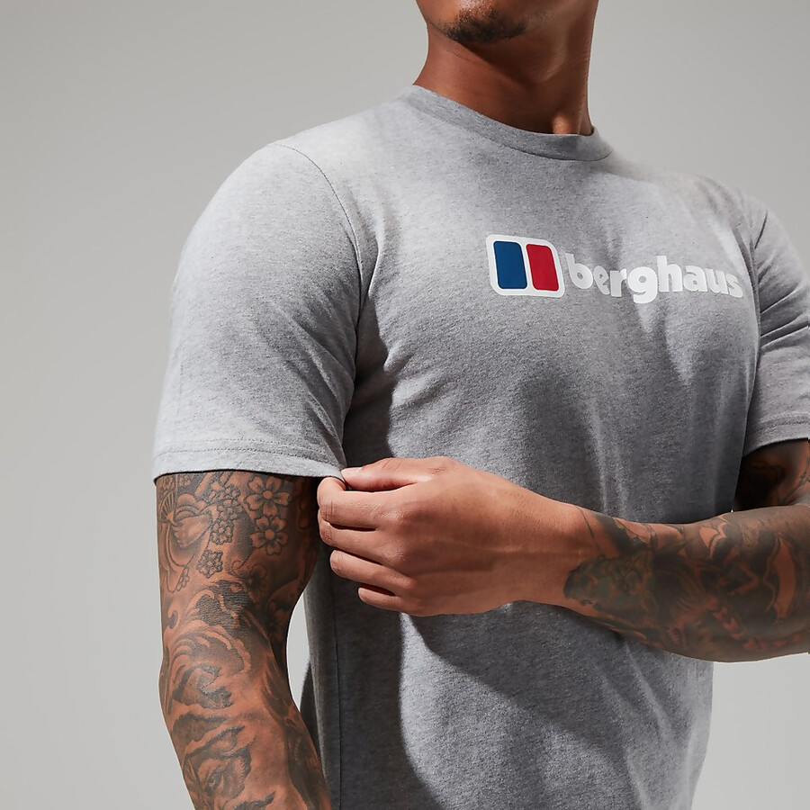 mens big classic logo tee dark grey berghaus