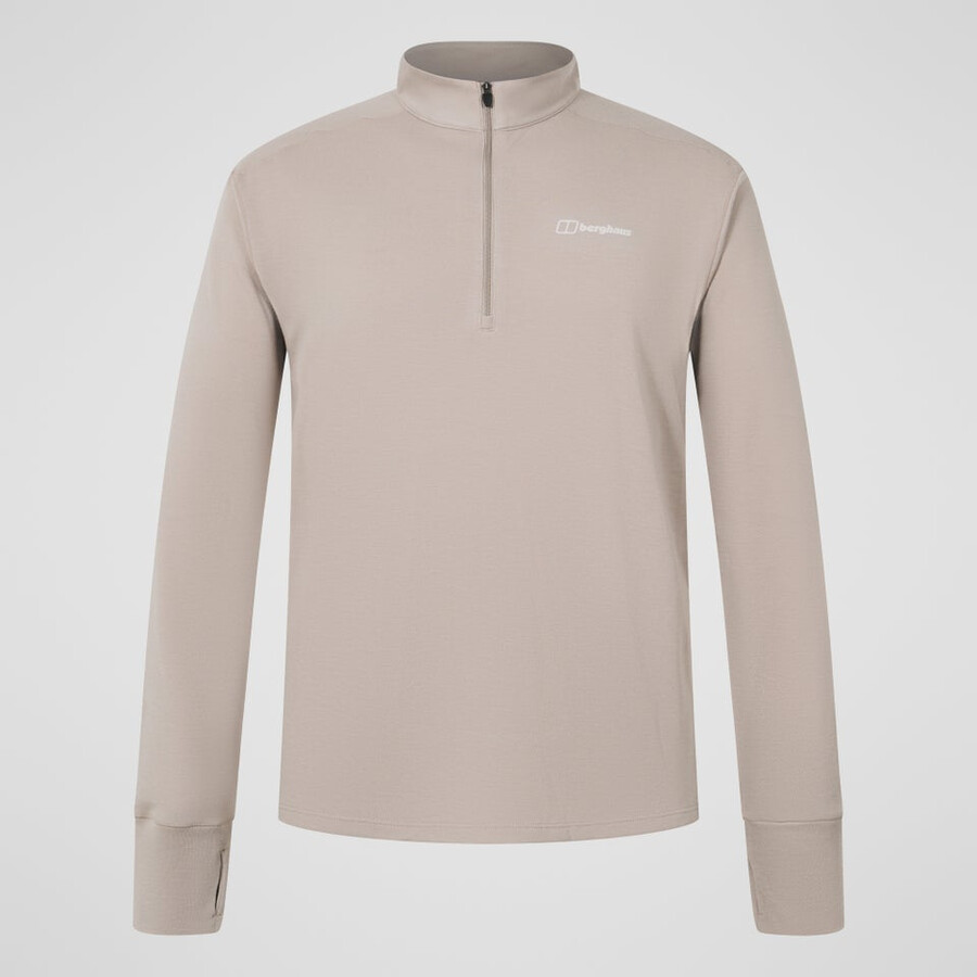 mens ivyhill half zip top - grey berghaus