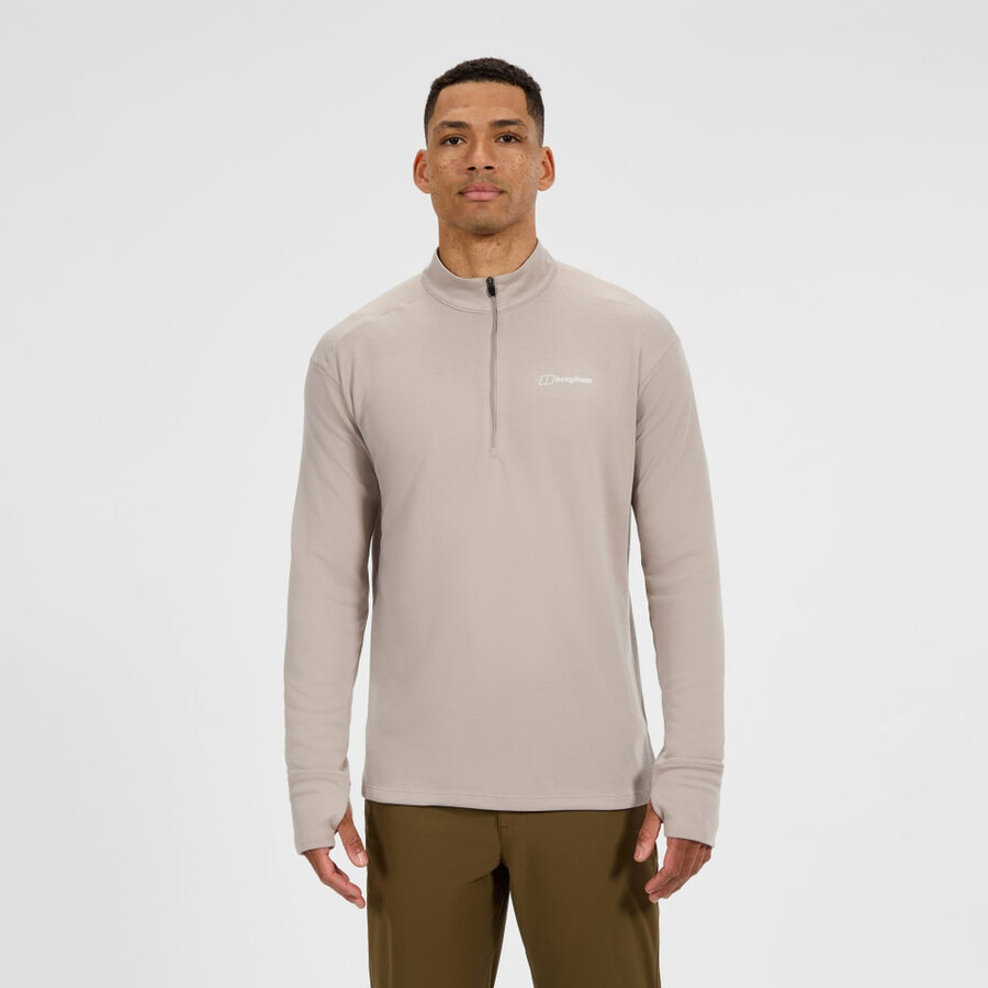 mens ivyhill half zip top - grey berghaus