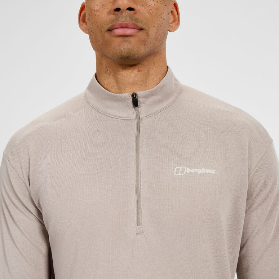 mens ivyhill half zip top - grey berghaus