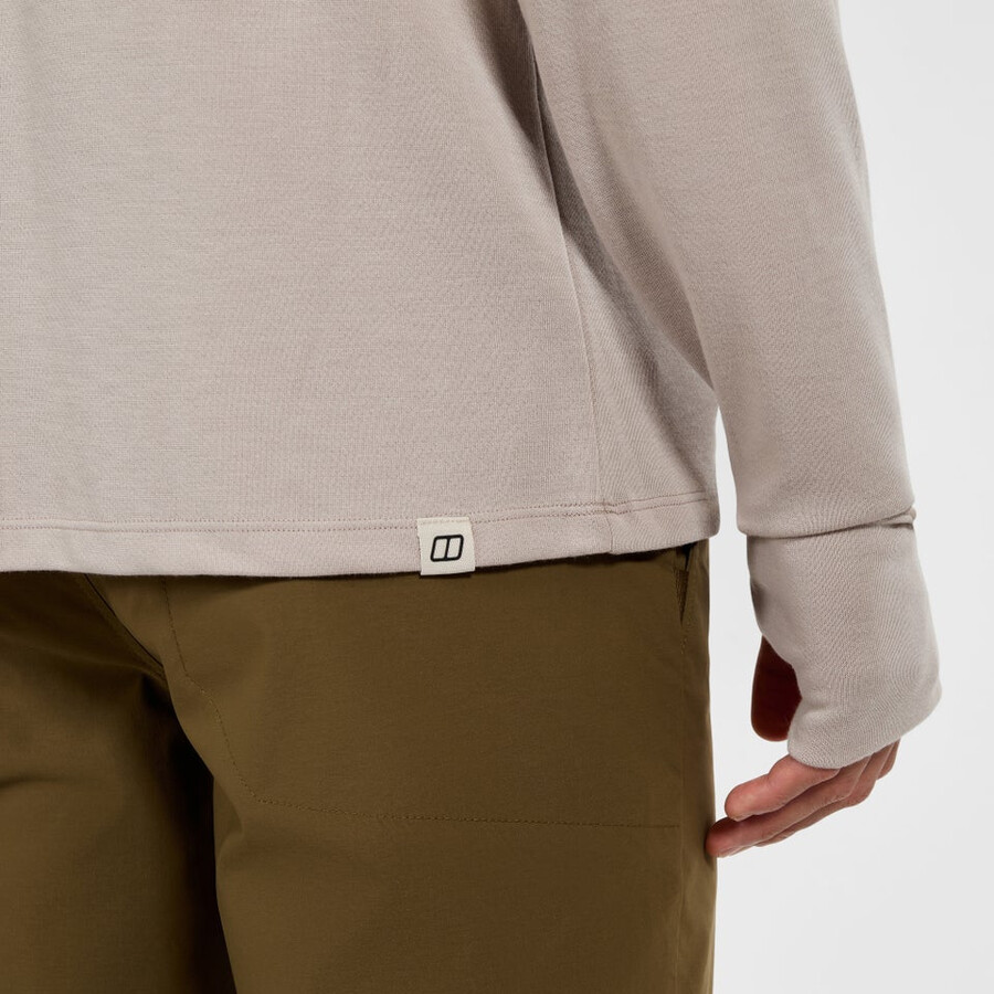 mens ivyhill half zip top - grey berghaus