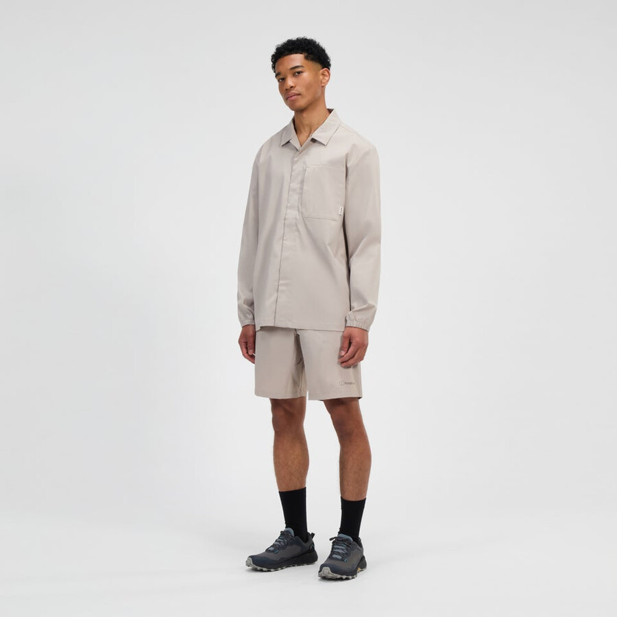 mens explorer ls overshirt - grey berghaus
