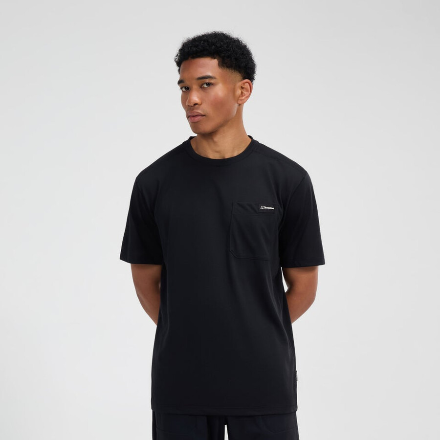 mens relaxed short sleeve tech tee - black berghaus
