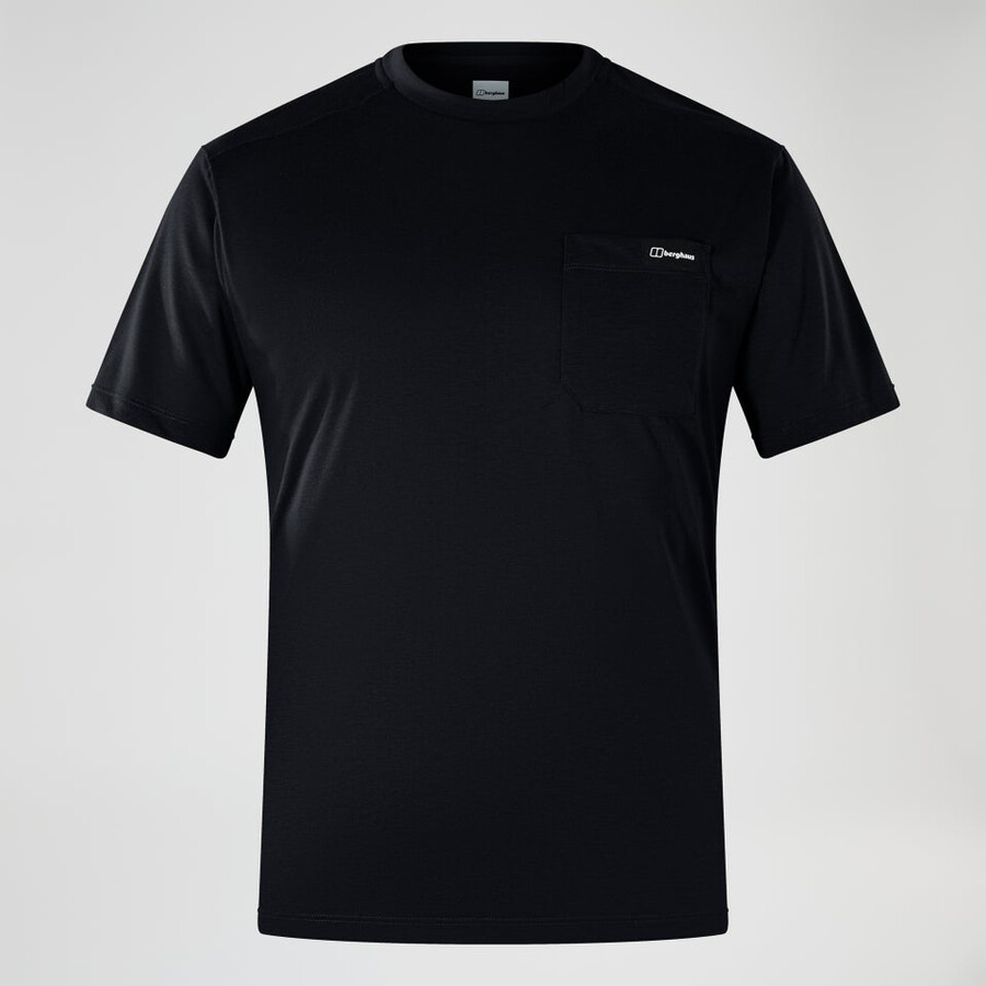 mens relaxed short sleeve tech tee - black berghaus