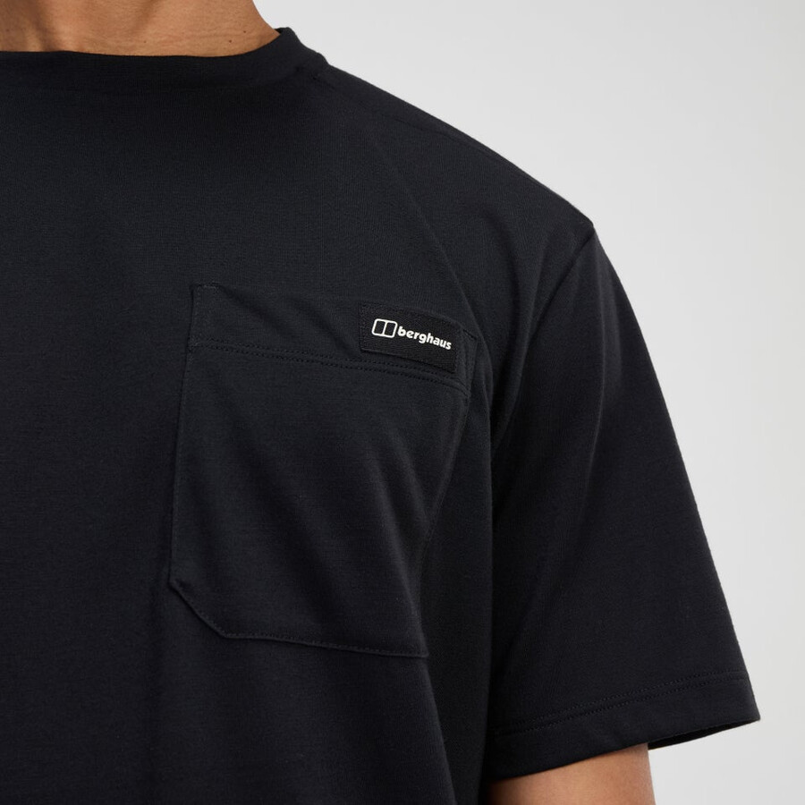 mens relaxed short sleeve tech tee - black berghaus