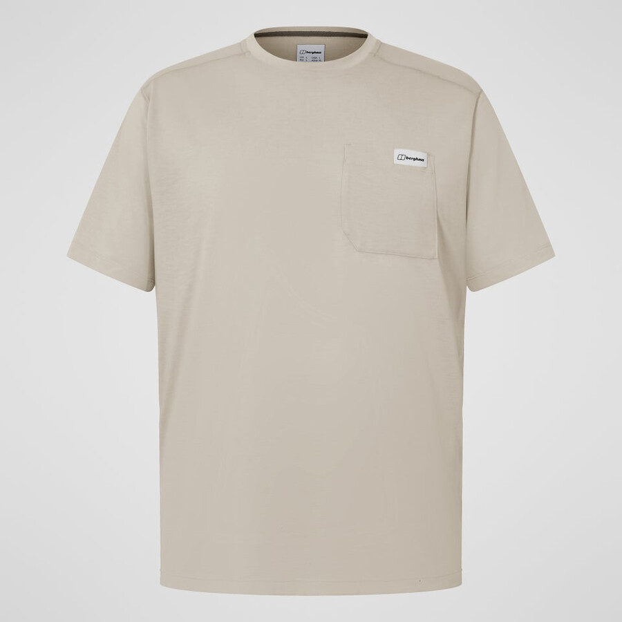 mens relaxed short sleeves tech tee - grey berghaus