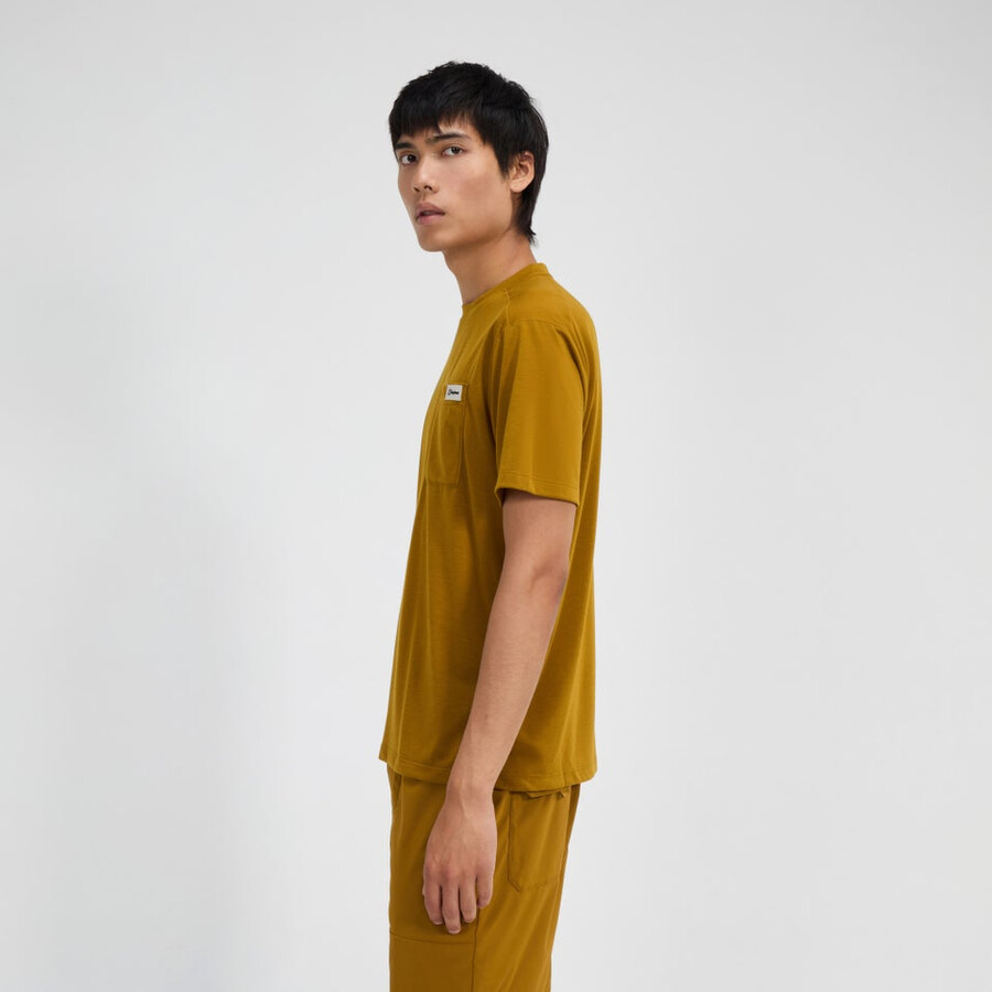 mens relaxed short sleeve tech tee - brown berghaus