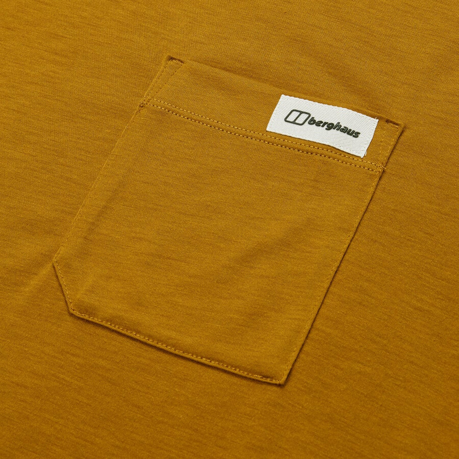 mens relaxed short sleeve tech tee - brown berghaus