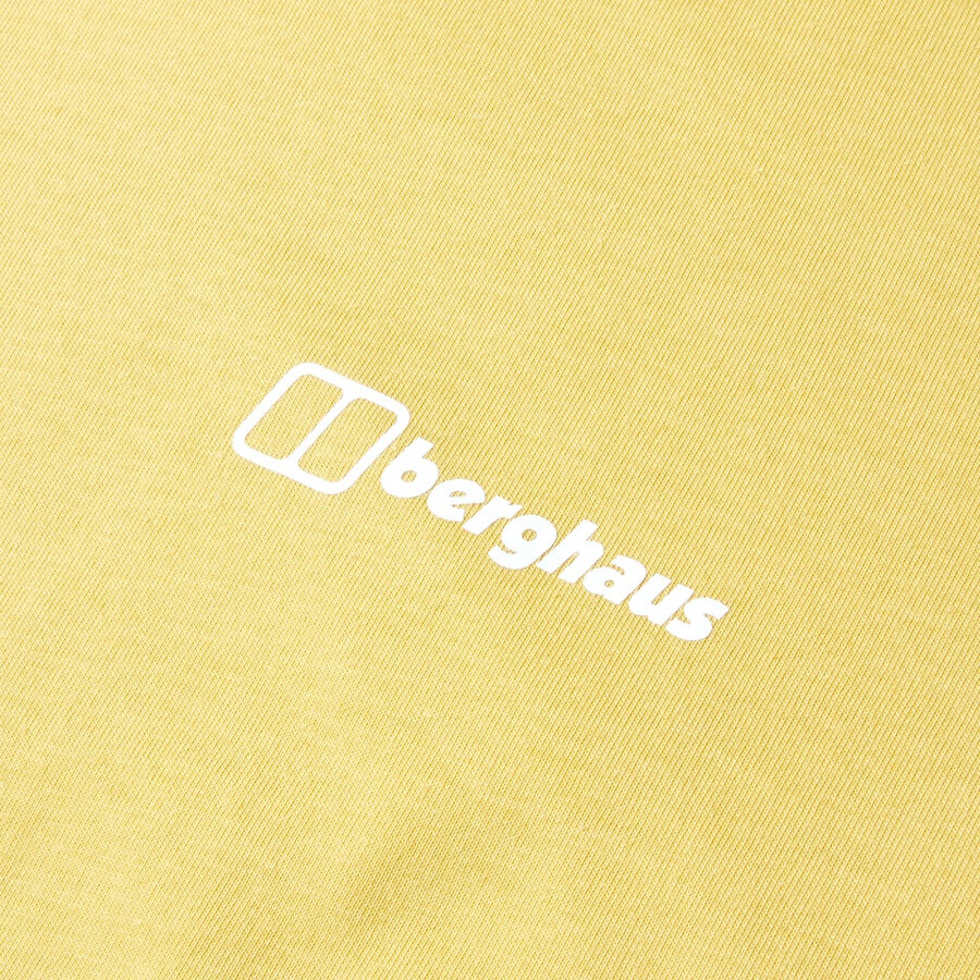 mens rolling peaks short sleeve tee - yellow berghaus