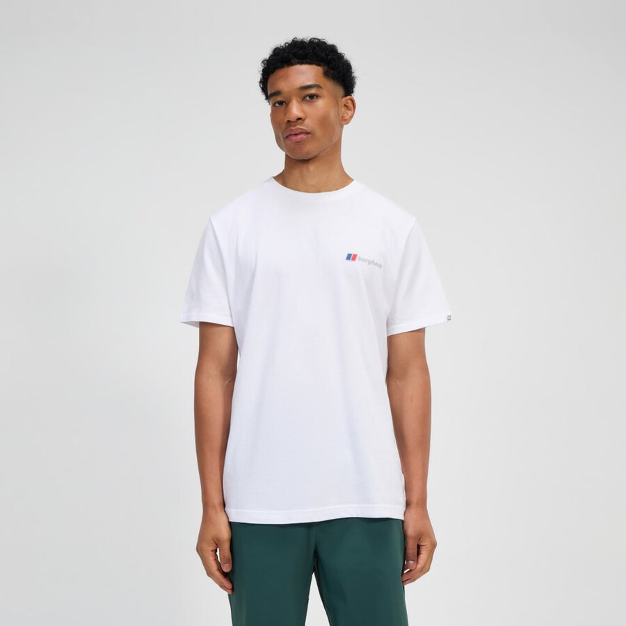 mens berghaus class logo tee - white berghaus