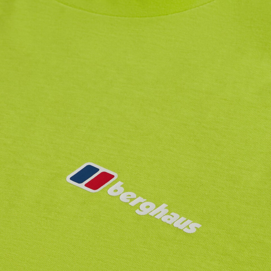 mens berghaus class logo tee - lime green berghaus