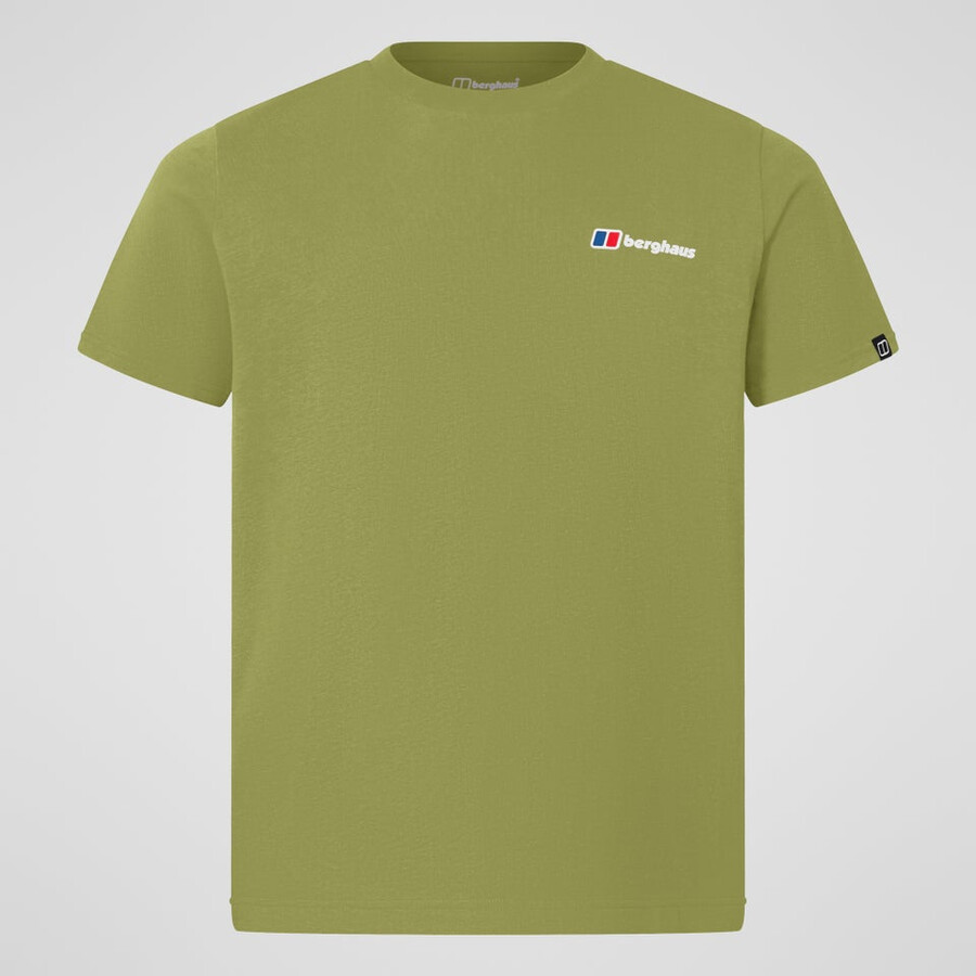 mens class logo tee - green berghaus