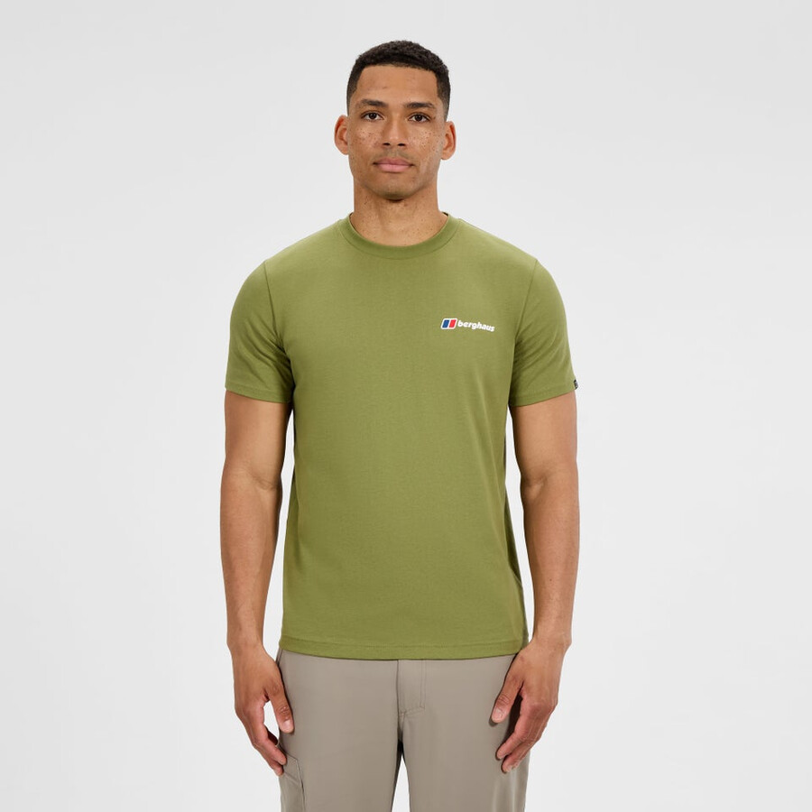 mens class logo tee - green berghaus