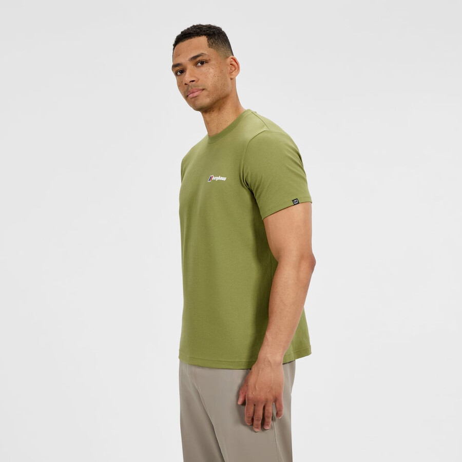 mens class logo tee - green berghaus