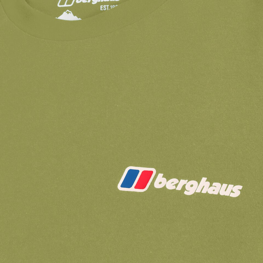 mens class logo tee - green berghaus