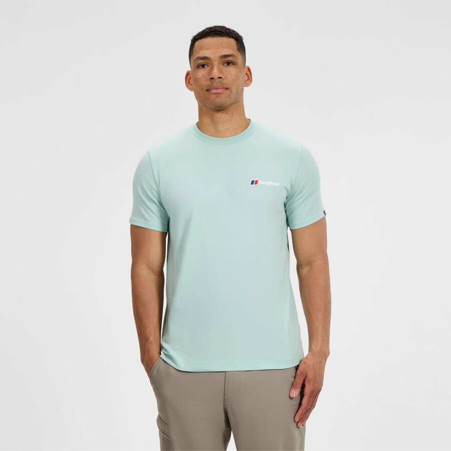 mens class logo tee - green berghaus