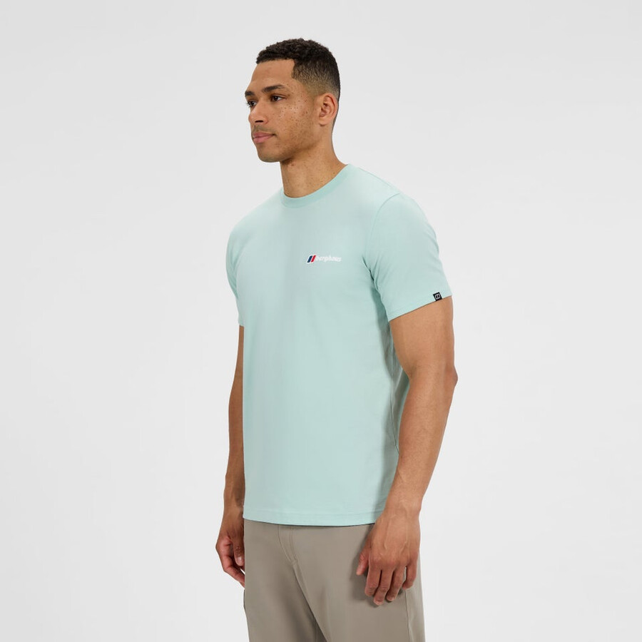 mens class logo tee - green berghaus