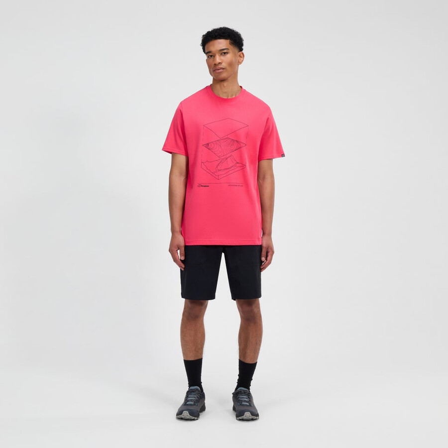 mens everyday elements short sleeve tee - pink berghaus